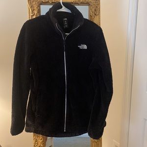 Women’s Medium Fleece Black Jacket Zip Up